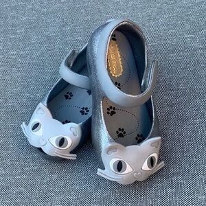 Mini Melissa Ultra Girl Mary Jane Silver Cat